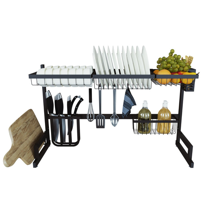 TOOLKISS Stainless Steel Over the Sink Dish Rack & Reviews Wayfair